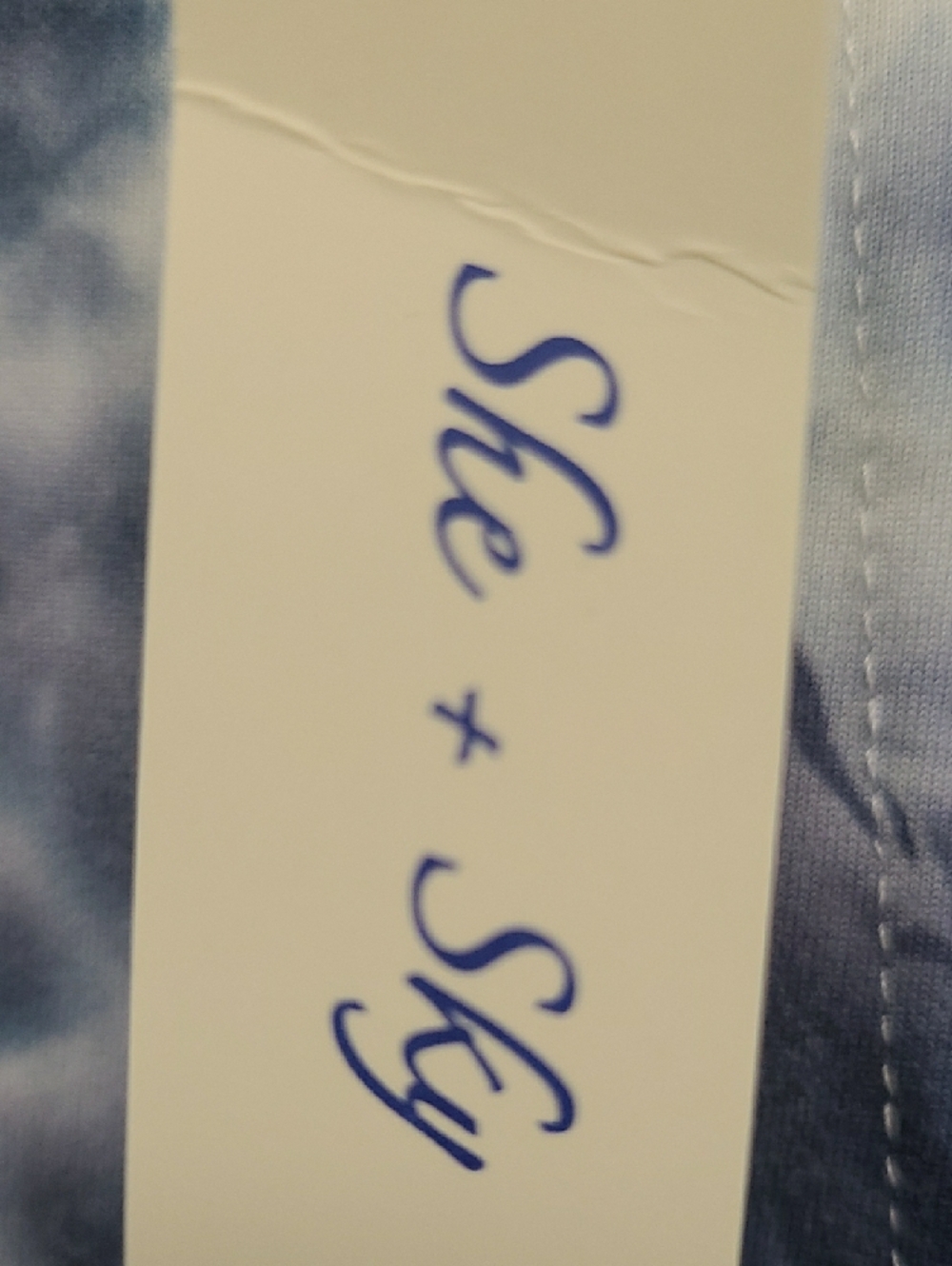 She and Sky Navy Tie-Dye Bike Shorts - Picture 2 of 3